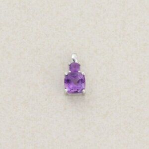 Pendant Only 10k White Gold Natural Purple Amethyst Pendant